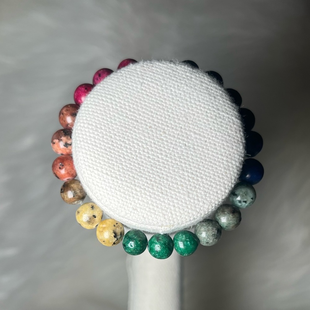 Handmade Stretch Bracelet Chakra Beads - Picture 2 of 3